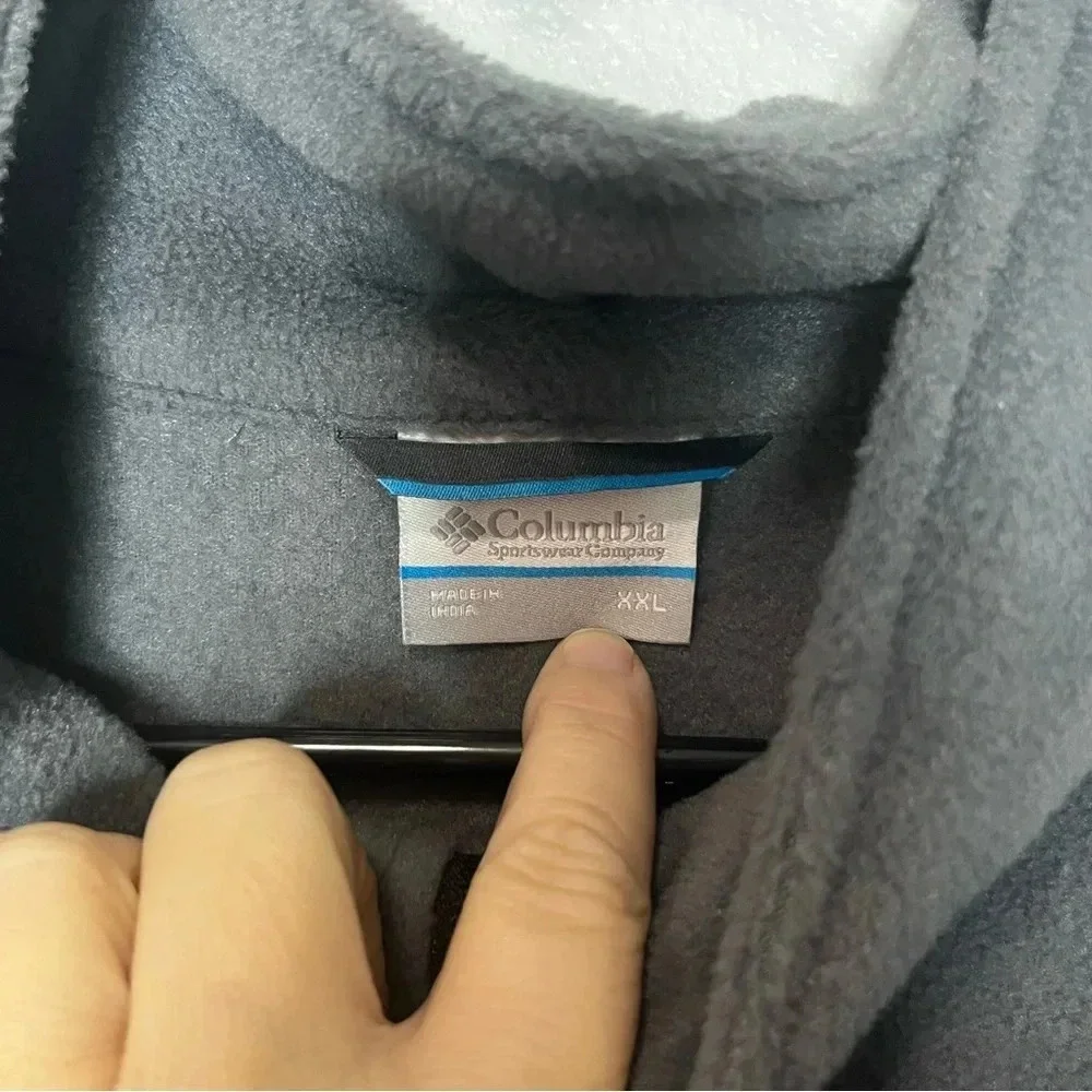 Columbia Steens Mountain 2.0 Fleece Zip Jacket Mens XXL Black Gray Outerwear New
